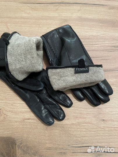 Перчатки женские кожаные Femina
