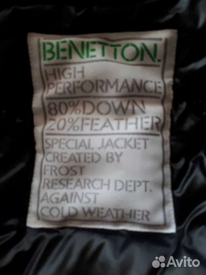 Пуховик Benetton р.150-158