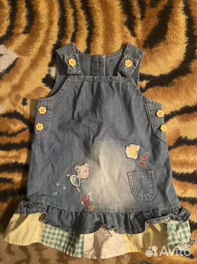 Джинсовый сарафан для девочки 74р