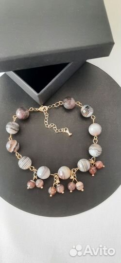 Браслет с агатом Ботсвана