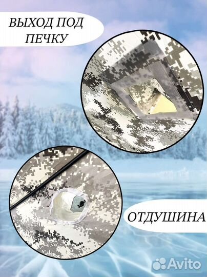 Палатка для зимней рыбалки, баня 300х300х220 1сл