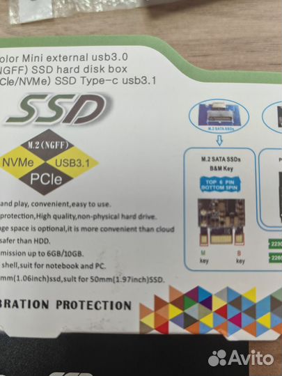 Внешний бокс для ssd m.2 USB 3.0