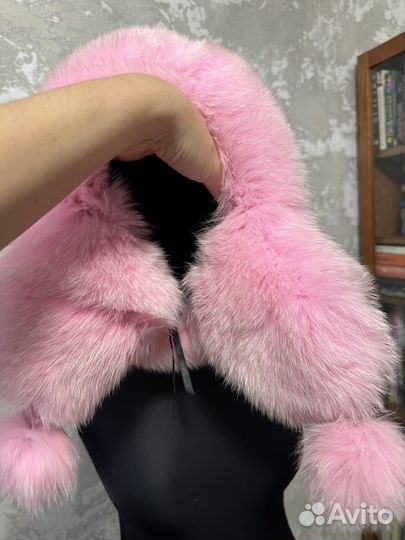 Шапка ушанка песец