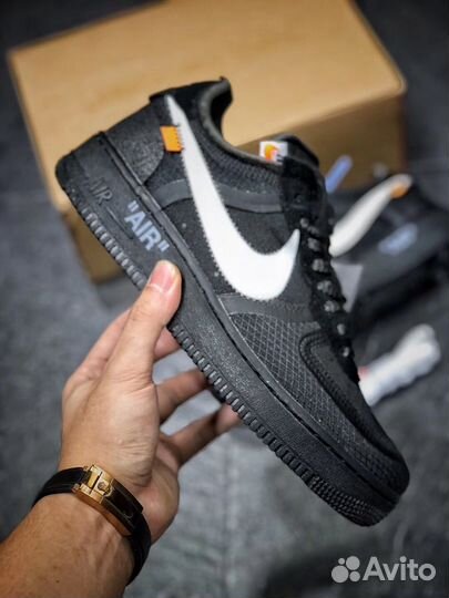 Кроссовки Nike Off-white Air force 1 black the ten