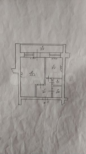 1-к. квартира, 33,8 м², 1/5 эт.