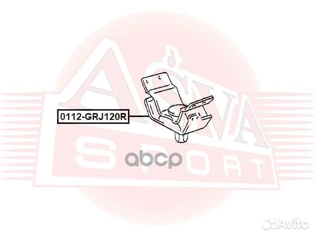 Подушка двигателя задняя 0112-GRJ120R asva