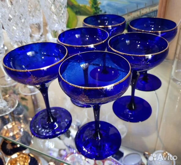 Набор фужеров Богемия Кобальт