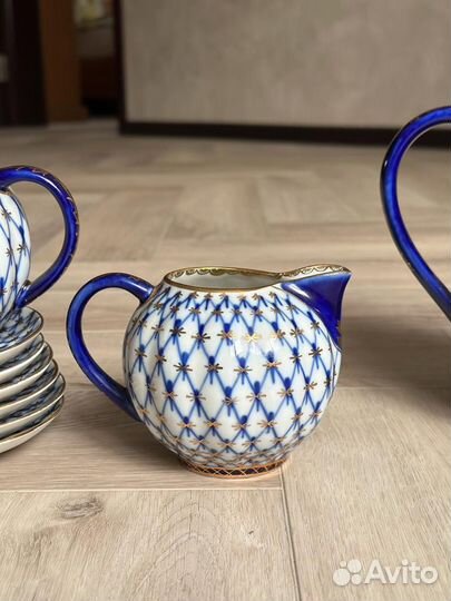 Кофейный набор кобальтовая сетка СССР