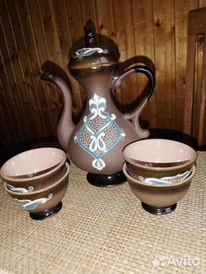 Кофейный сервиз, глиняный