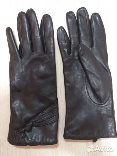 Перчатки женские кожаные размер 6с1/2