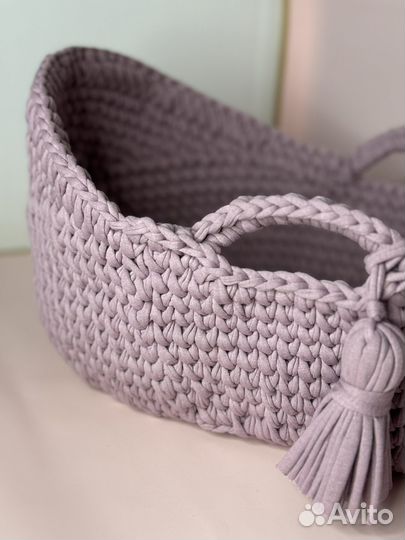 Люлька для куклы вязанная