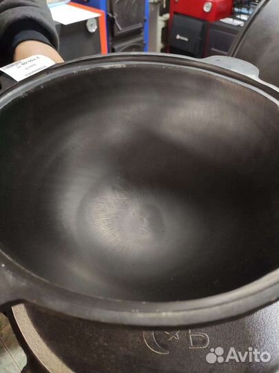 Казан узбекский шлифованный с крышкой