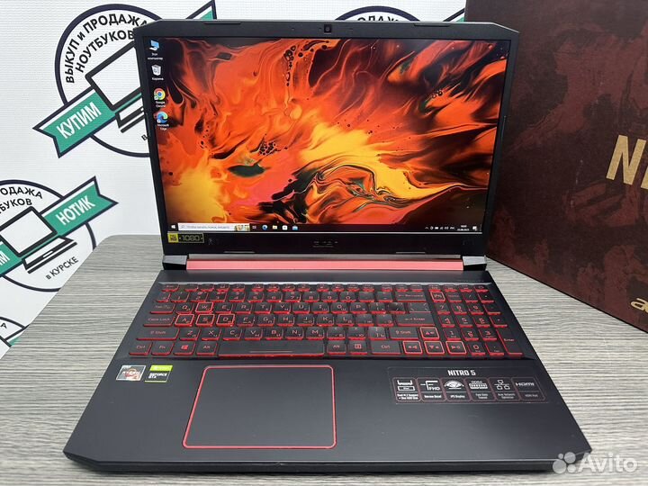 2021 Nitro Ryzen 5 8 ядер 16Gb GTX1650 SSD 512GB