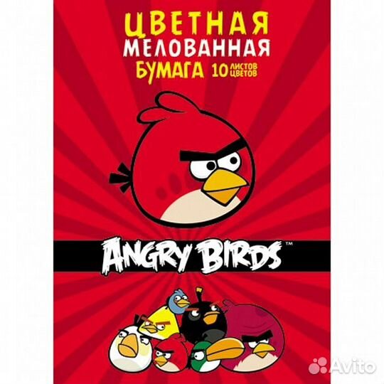 Цветная бумага Angry Birds