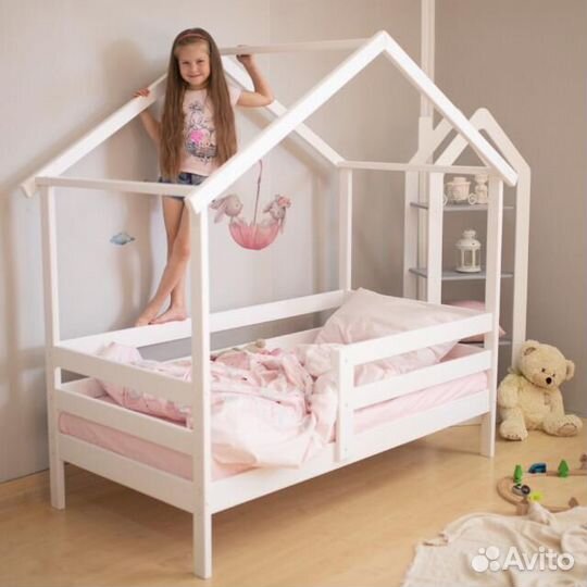 Кроватка MY place детскаяТеремок из натурального д