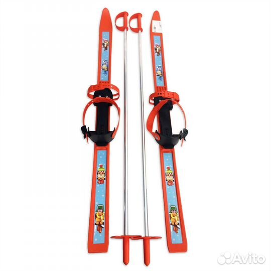 Детские лыжи с палками 