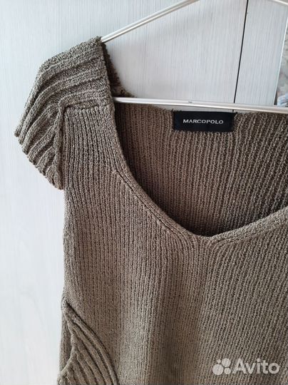 Вязаная туника жилет