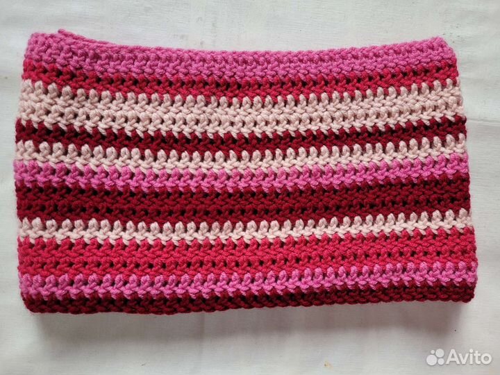 Вязаный шарф снуд ручной работы