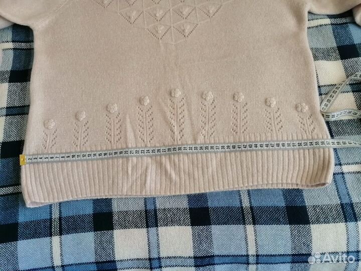 Кофта свитер полувер бежевый 50-52 размер