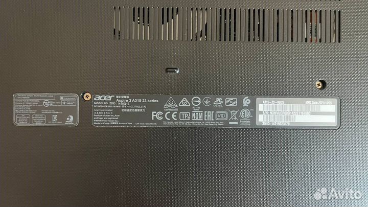 Acer на Ryzen 5 3500U, 12Gb озу, 256 Gb M.2