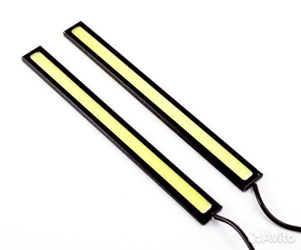 Дневные ходовые огни 12V COB метал. корпус 175 мм