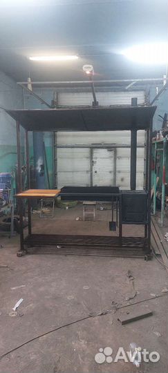 Мангальная зона под крышей