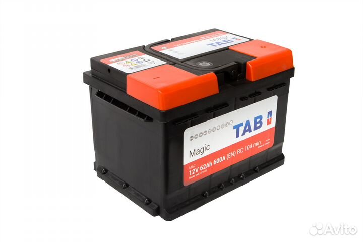 Аккумулятор Tab Magic 62 Ач, обратный низкий