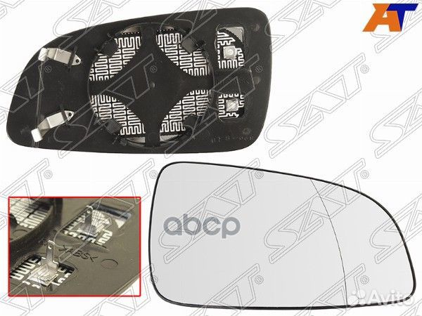 Полотно зеркала Opel Astra 04-13 (Справа/ Обогрев