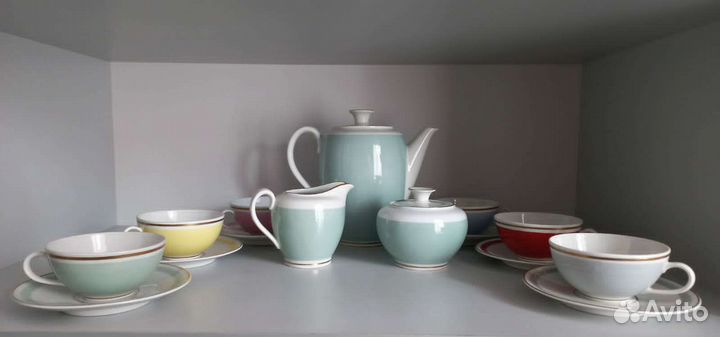 Сервиз кофейный фарфоровый,гдр