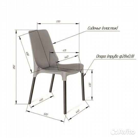 Стул пластиковый зеленый