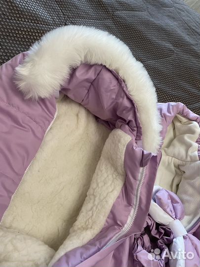 Конверт на выписку зимний для девочки