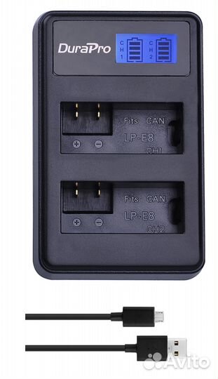 Зарядное устройство для Canon LP-E8 на 2 акб