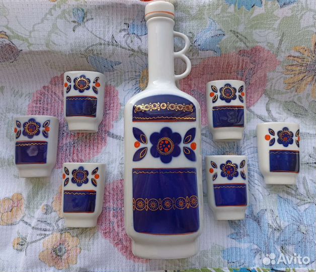 Коньячный набор штоф и 6 рюмок СССР