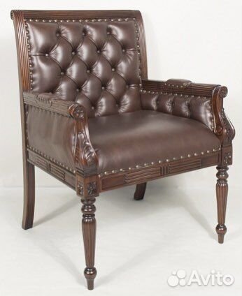 Кресло кабинетное натуральная кожа