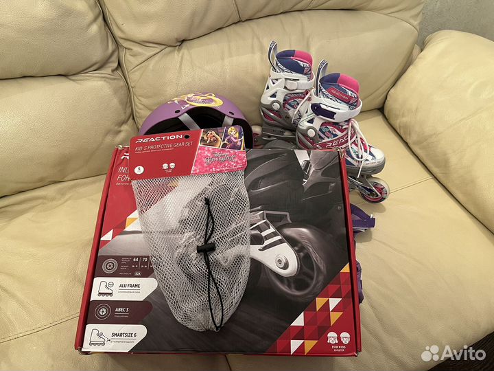 Роликовые коньки детские 26-31 + защита + шлем