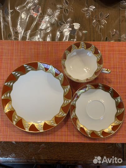 Чайное фарфоровое трио Германия Wallendorf