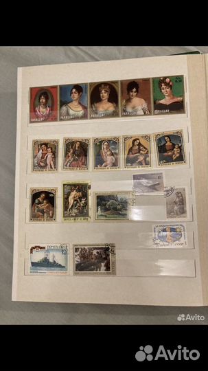 Альбом для почтовых марок, почтовые марки