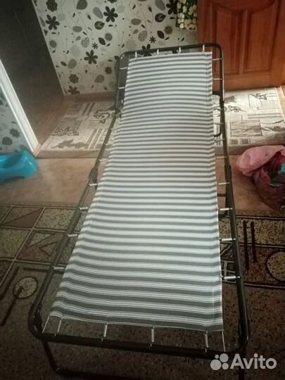 Раскладушка туристическая складная 197*73 труба 25