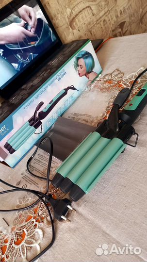 Стайлер щипцы для завивки волос (волна)