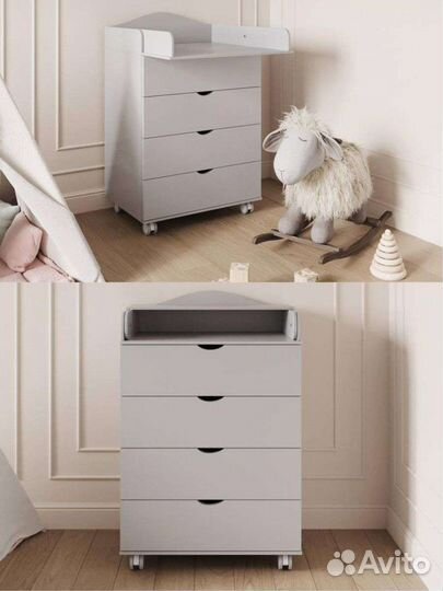 Пеленальный комод 60/4 серый