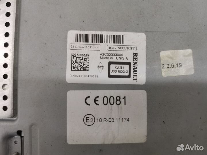 Штатная автомагнитола Renault Fluence Megane