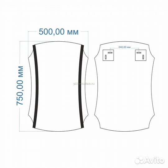 Зеркало Mixline Гео 500*750 (550035)