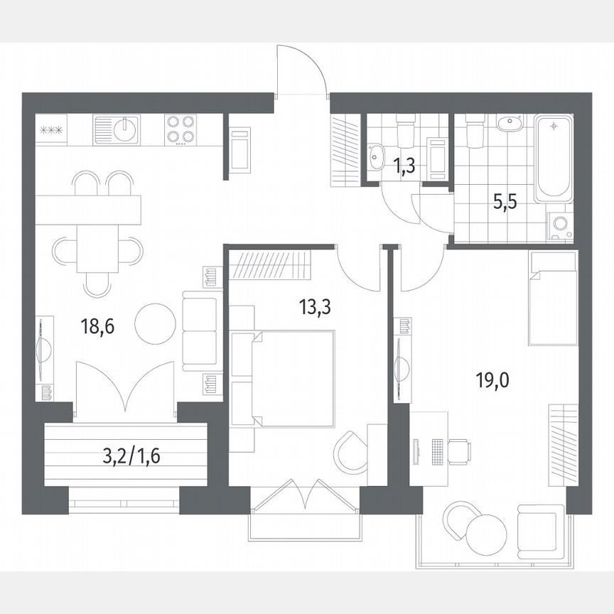 2-к. квартира, 66,8 м², 10/11 эт.