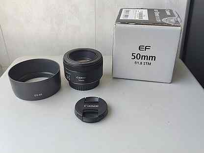 Canon EF 50mm f/1.8 STM в коробке