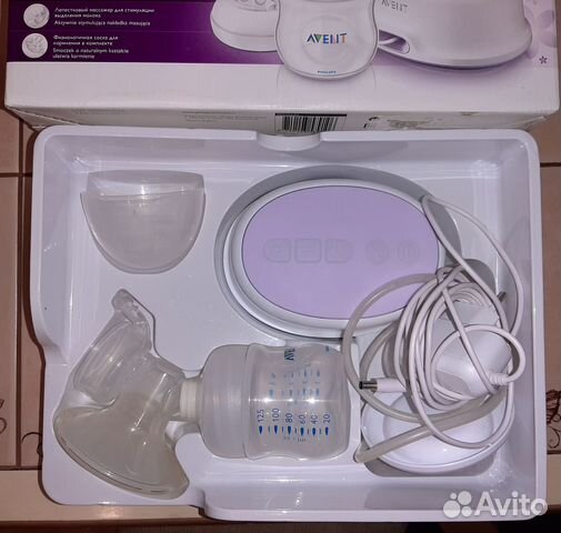 Электрическии молокоотсос avent+термосумка+вкладыш