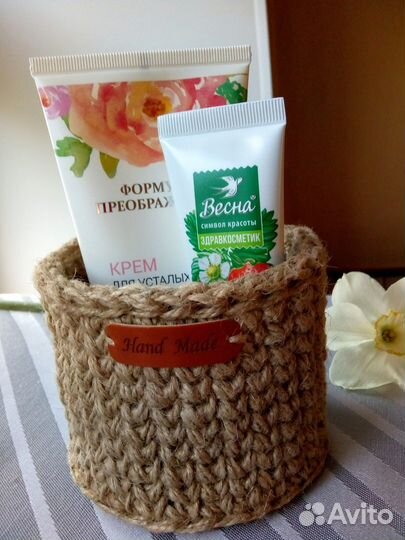 Корзина из джута для хранения