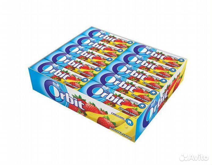 Жевательная резинка Орбит Клубника-Банан 13,6г