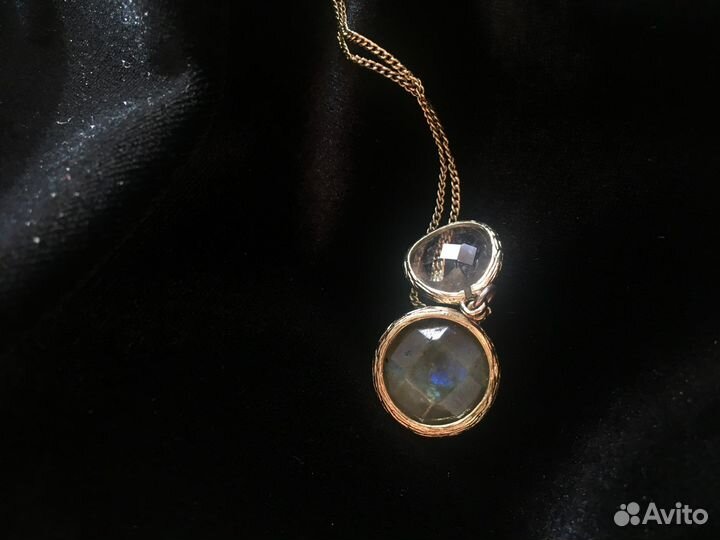 Украшение ожерелье с лабрадоритом