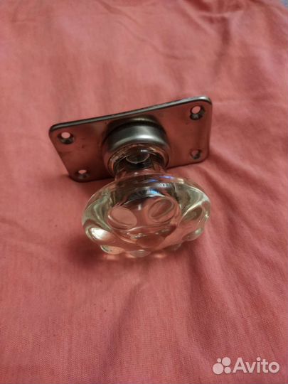 Ручка дверная СССР латунь и дутое стекло