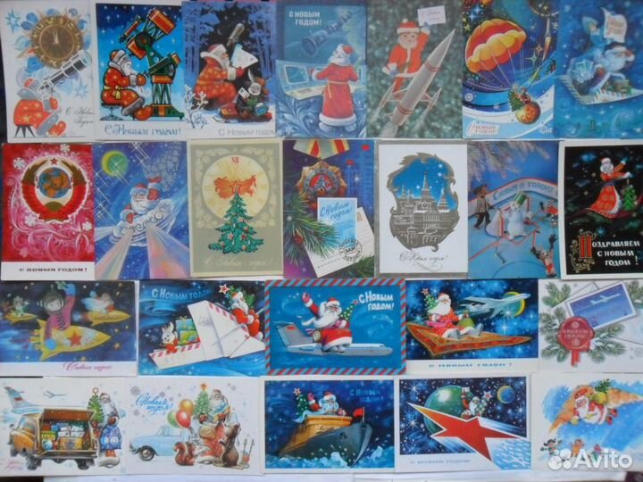 Новогодние, детские 1970х - 90х годов чистые